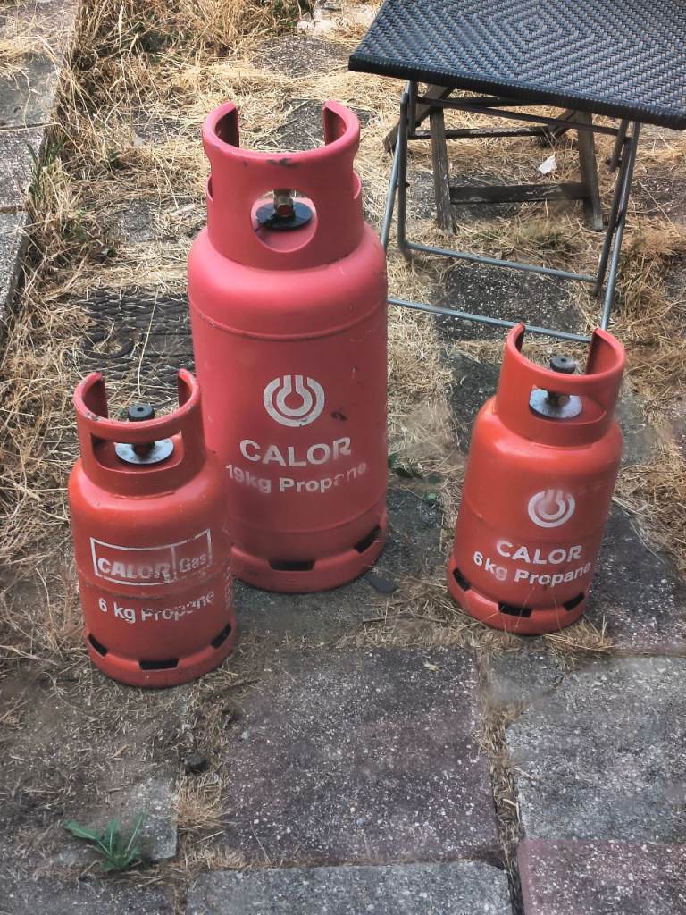 Calor Propane Gas Bottles - 19kg and 2x 6kg - Good Condition