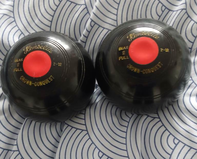 Pair of crown green bowls