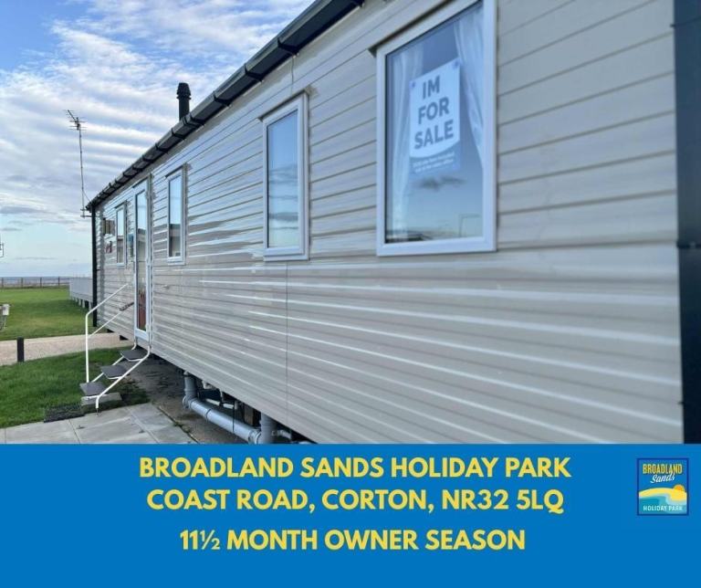 SEA-VIEW STATIC CARAVAN FOR SALE AT BROADLAND SANDS HOLIDAY PARK 