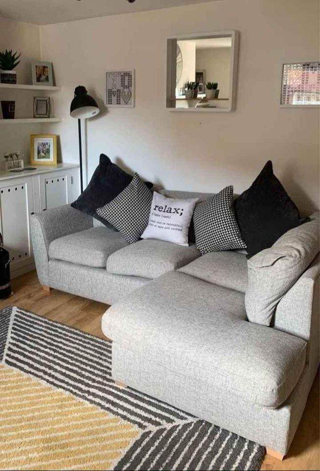 Light Grey Corner Sofa Couch