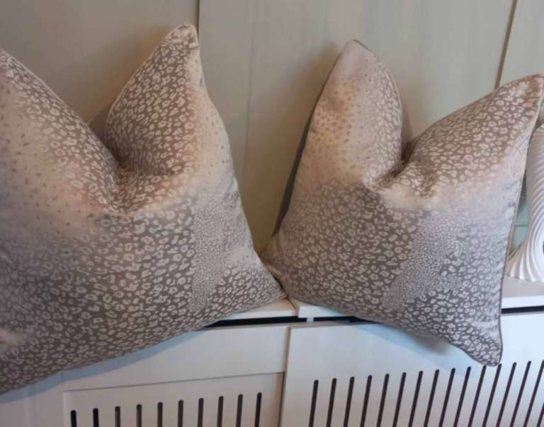 Extra large Gold metallic animal print cushions 70cm in size 26x26" inches 