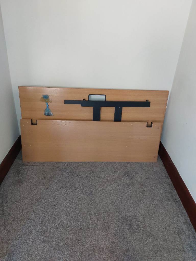 Large wood and metal desk free