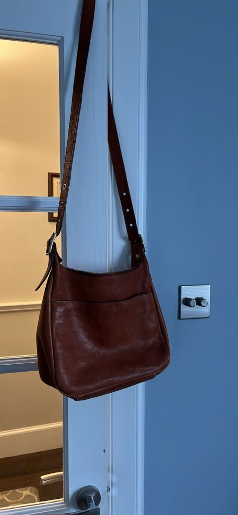 Tan leather handbag
