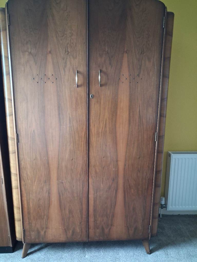 Vintage Wooden Wardrobe – Good Condition, Two Doors
