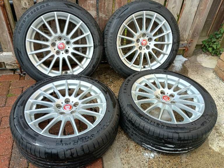 17" FORD FOCUS MK3 ALLOYS 5x108 WHEELS 4 x GOOD TYRES
