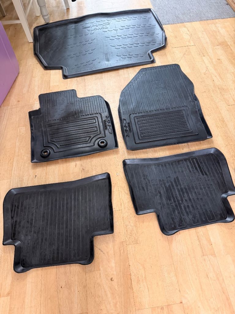 Genuine Toyota CHR 2022 rubber car mats and boot liner.