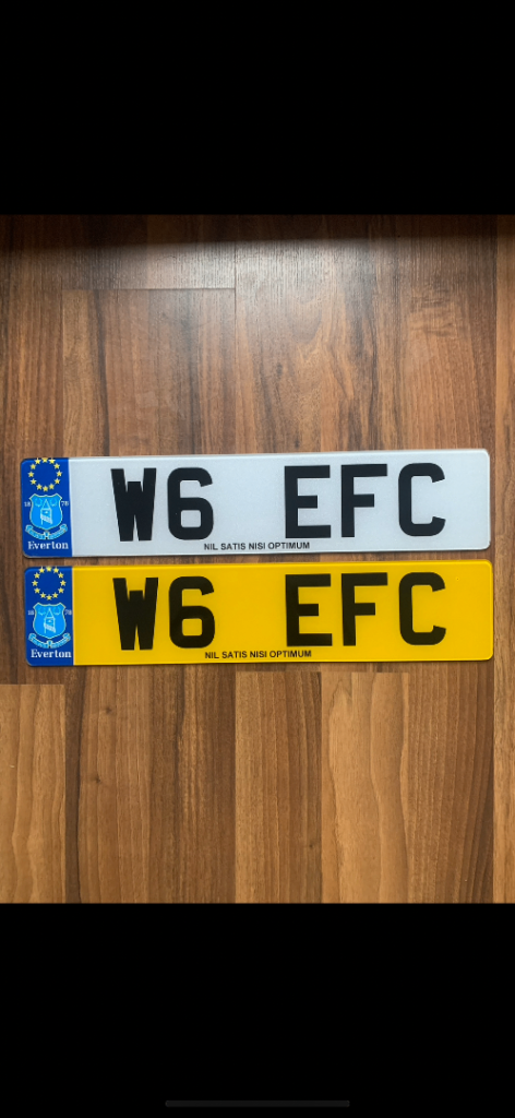 EFC Number Plate