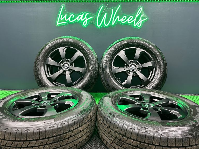 Genuine Volkswagen Amarok / Ford Ranger black 18" Alloy wheels & 9mm+ Goodyear Wrangler HT’s!