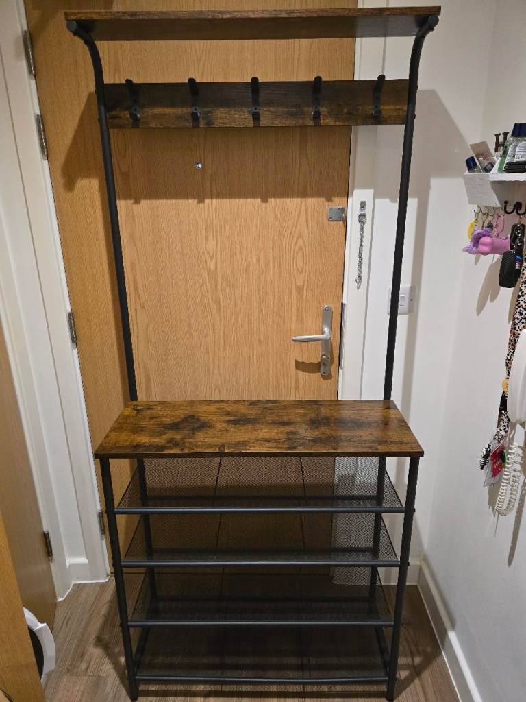 Coat Hanger with Shoe Shelves