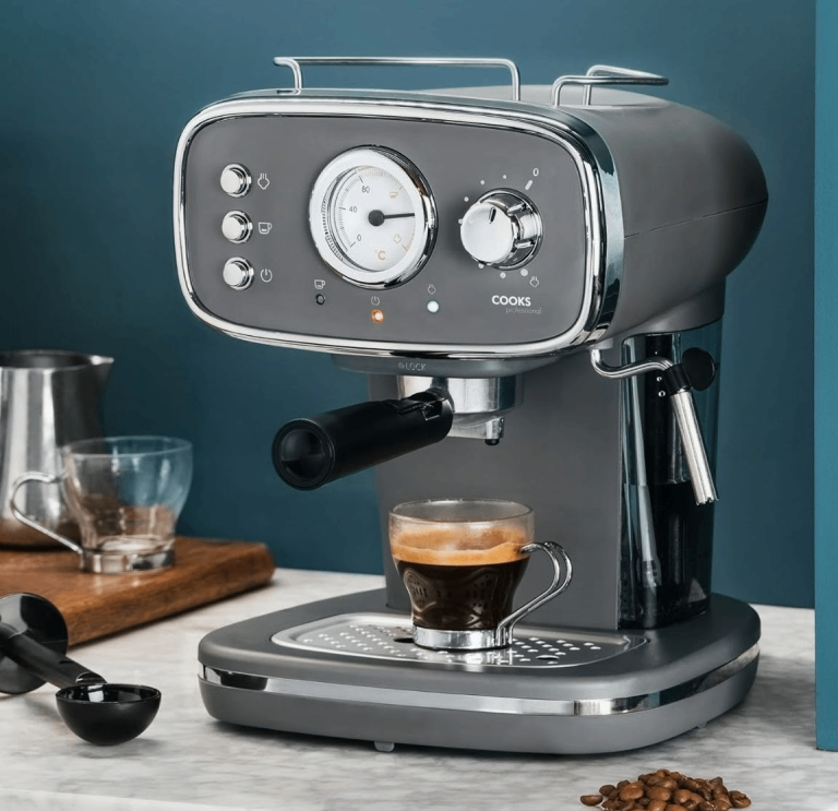 Cooks Professional 15-Bar Retro Espresso Coffee Machine