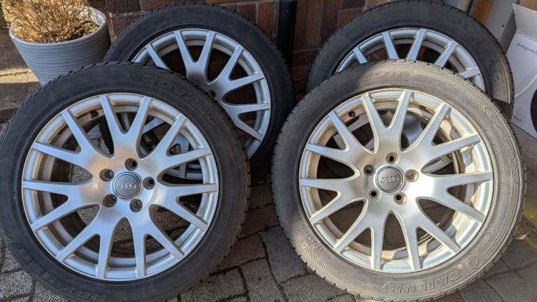 Audi 17inch alloys 5x112. Set of 4 with tyres