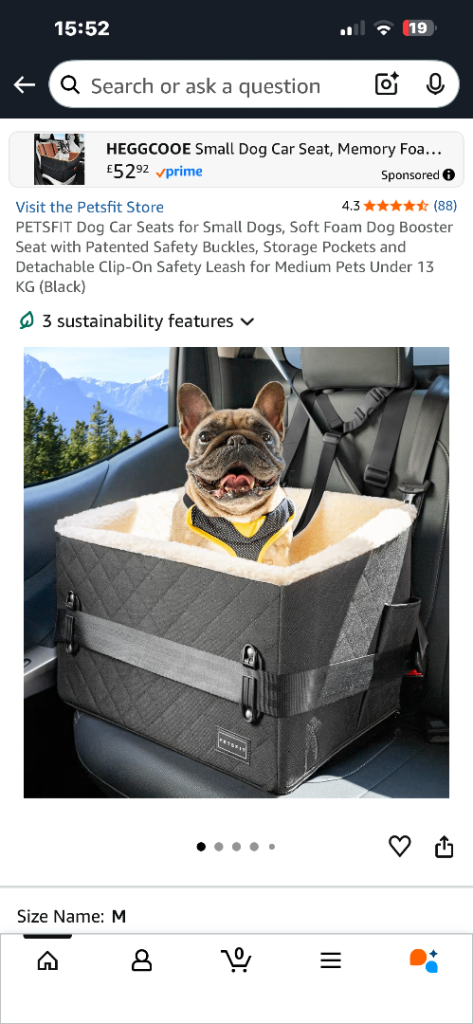 petsfit dog car booster seat 
