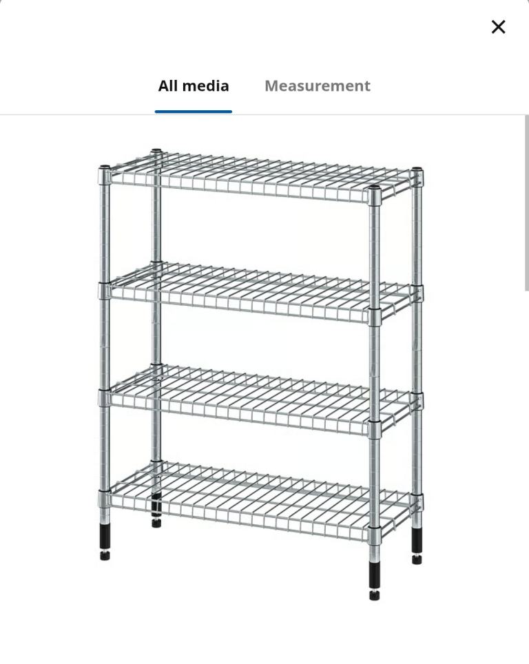 Shelves for kitchen or wardrobe storage 