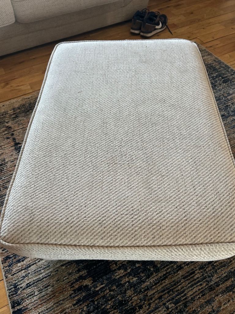 Beige footstool 