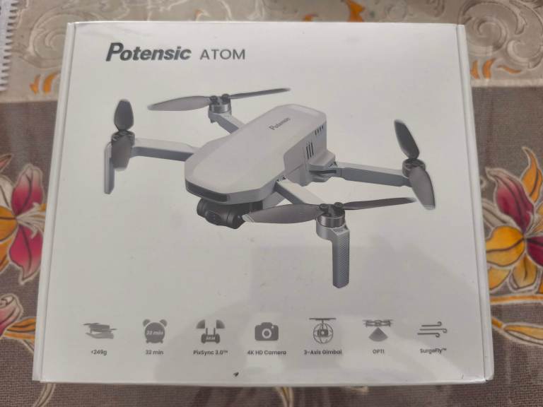 Potensic ATOM 4K GPS Drone, 3-Axis Gimbal, 6KM Transmission, 249 g, RC Quadcopter