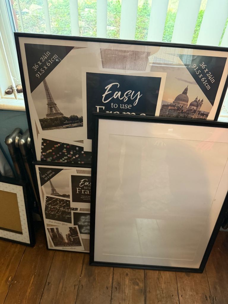 SOLD 3 x black poster frames as new