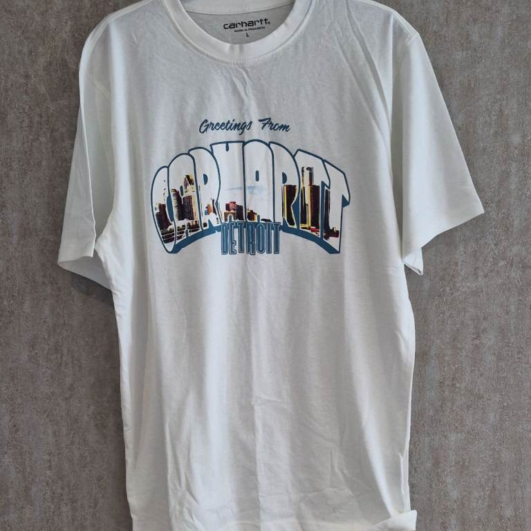 Carhartt WIP Greetings T-Shirt - White, Size L, As Good As New