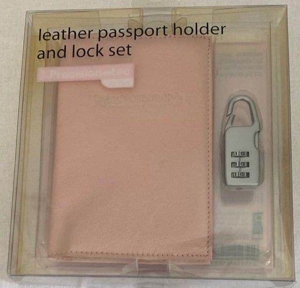 Leather Passport Holder & Lock Set