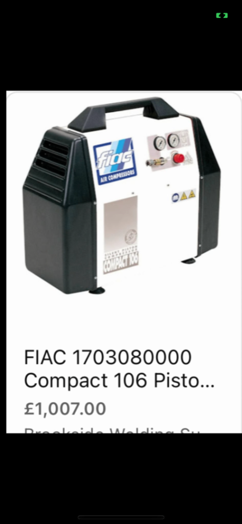 FIAC oil less silent Compact 106 with Troly And line