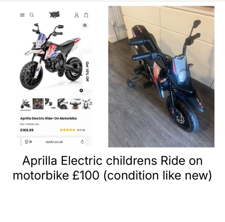 childrens ride on electric motorbike £100 with charger 
