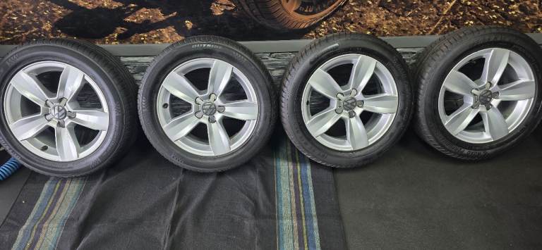 Audi WV Skoda Seat Genuine 15 alloy wheels + 4 x tyres 195 55 15
