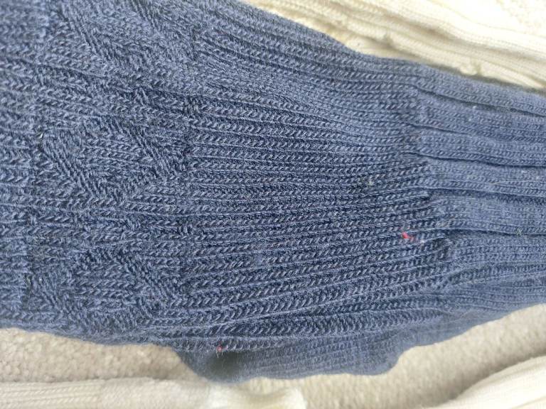 Men's Kilt socks, 5 pairs, Size 7-9, cream, green and dark navy