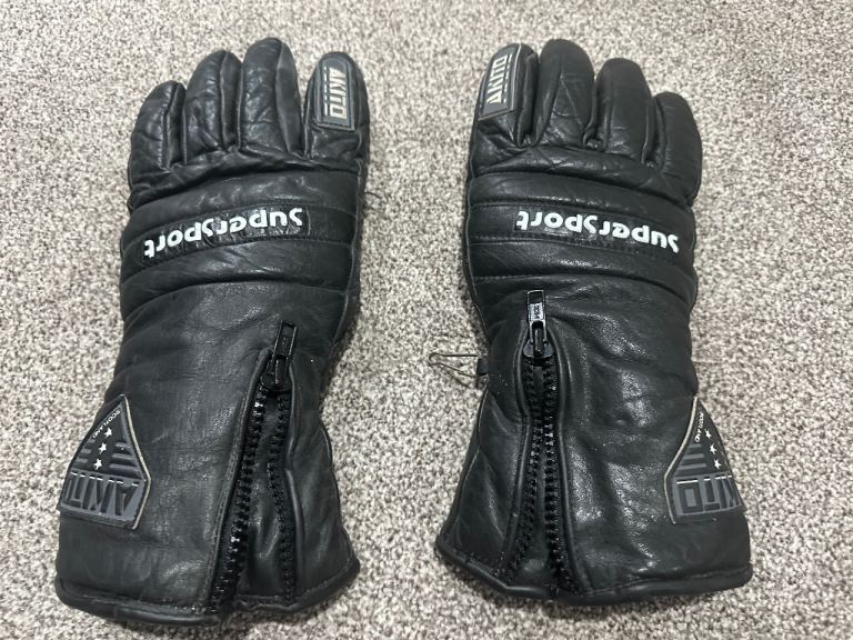 Akito classic motorcycle leather gloves large