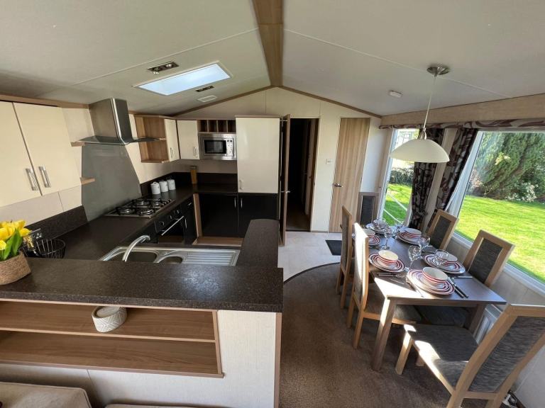 Sited 3 bed static caravan for sale, North Wales. FREE 2026 SITE FEES