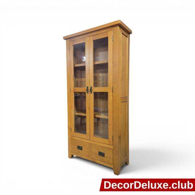 Original Rustic Solid Oak Wood Display Unit - Cabinet - Delivery Available 025A