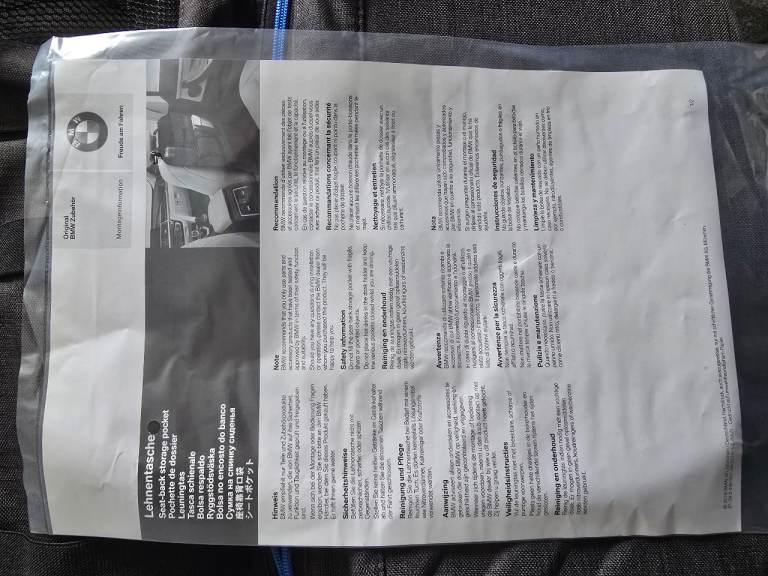 BMW SEAT ORGANISER 