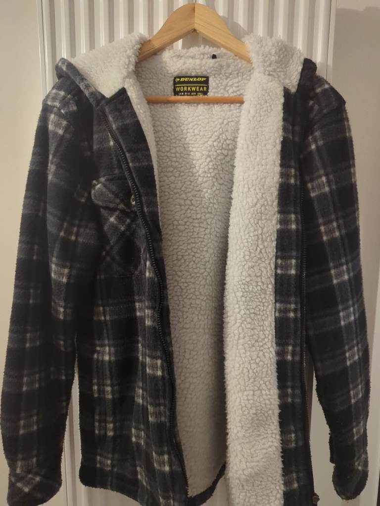 DUNLOP Men's Hooded Checked Jacket – very good Condition