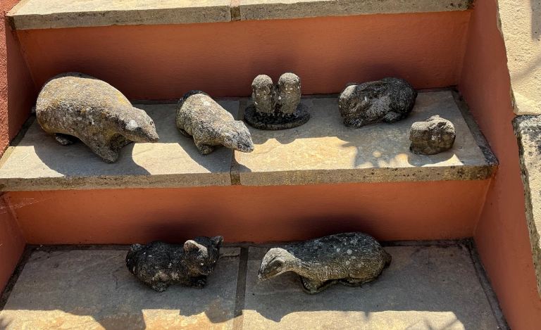 Selection of Vintage Stoneware Ornaments, Animals x 7