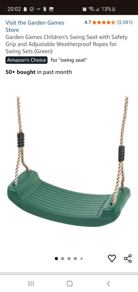 Two brand new outdoor swing seats