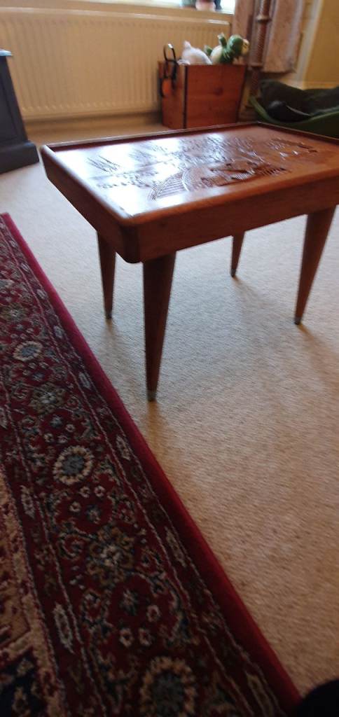 Small wood chinese carved table.