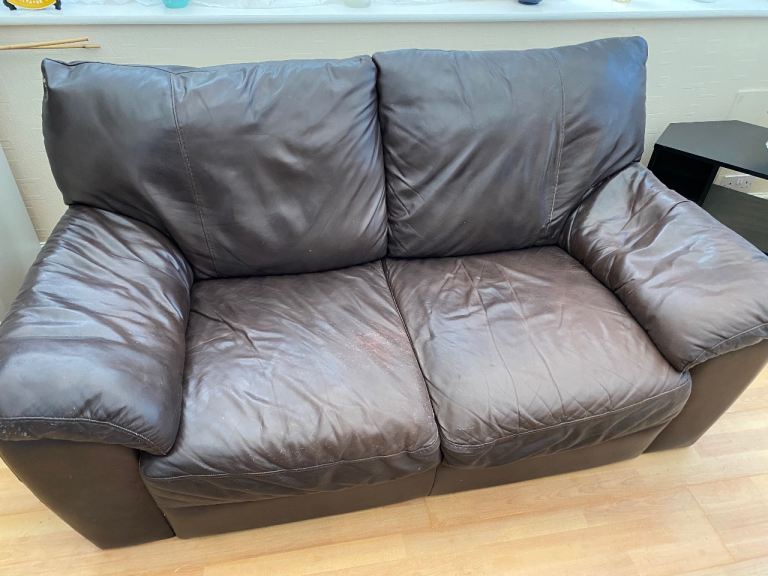 Two seater leather sofa 