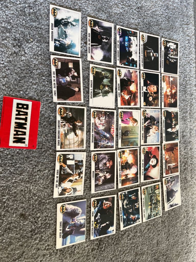 Vintage Batman Trading Cards with Red Box – Good Condition
