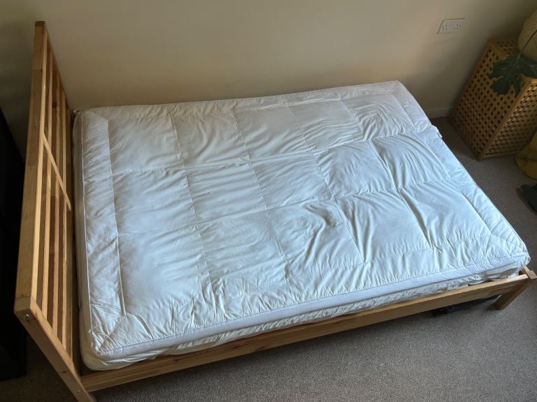 Double Bed IKEA HAFSLO Mattress + Topper