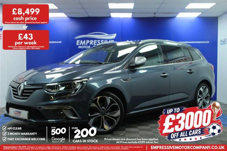 2020 20 RENAULT MEGANE 1.5 BLUE DCI GT LINE SPORT TOURER 5DR DIESEL MANUAL EURO