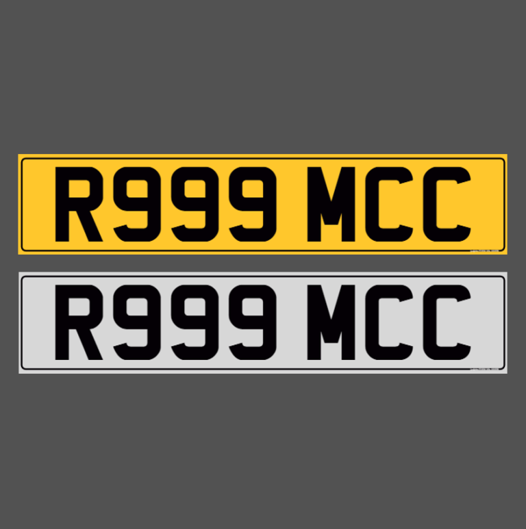 R999 MCC - Cherished Registration Number Plate