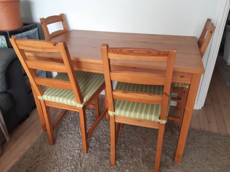 Dining table and chairs