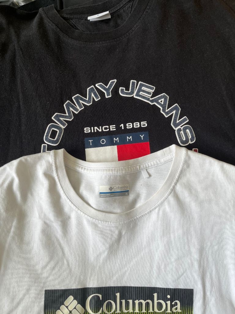 Branded Men's T-Shirts Bundle - Tommy Jeans, Columbia, Adidas, Carhartt
