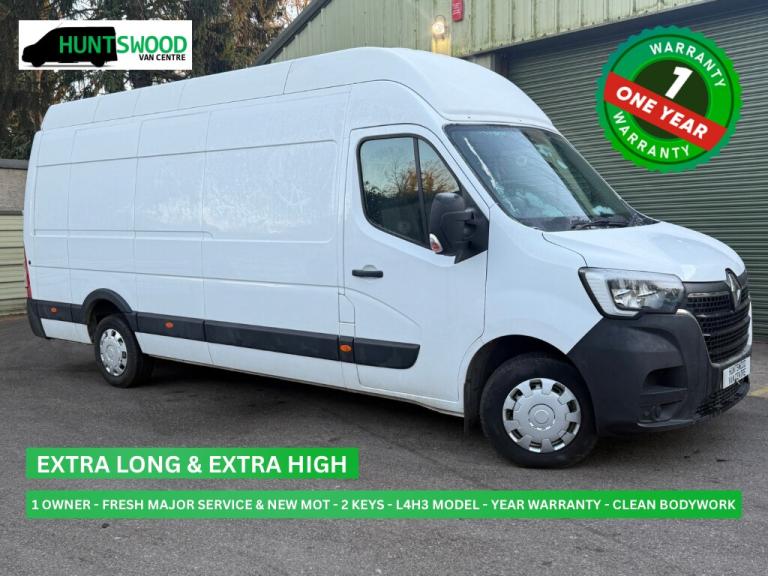 2022 RENAULT MASTER 2.3DCI WHITE EXTRA LONG WHEEL BASE &amp; EXTRA HIGH - 84K MILES
