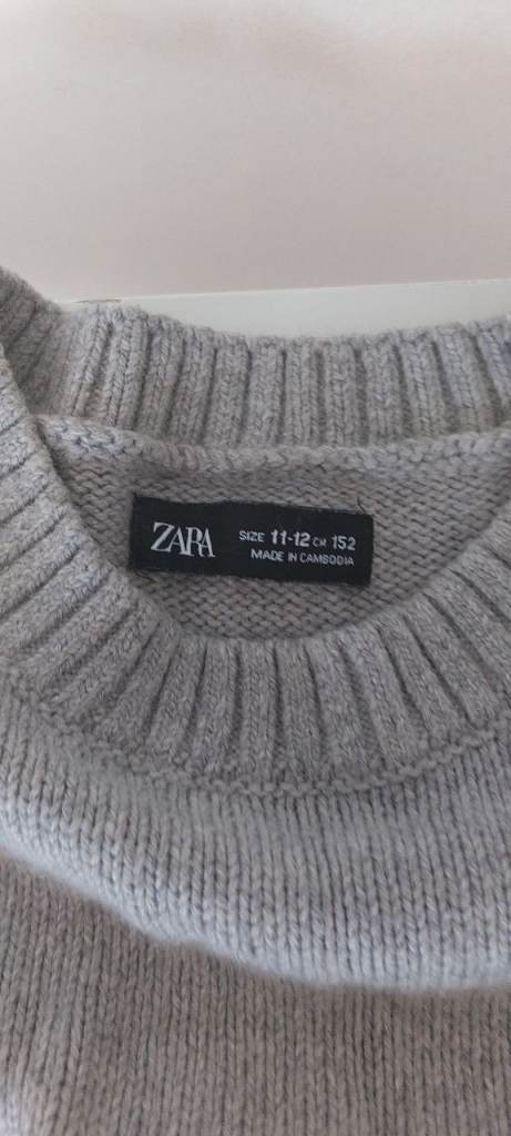 ZARA Grey Knitted Jumper – Kids Size 11-12