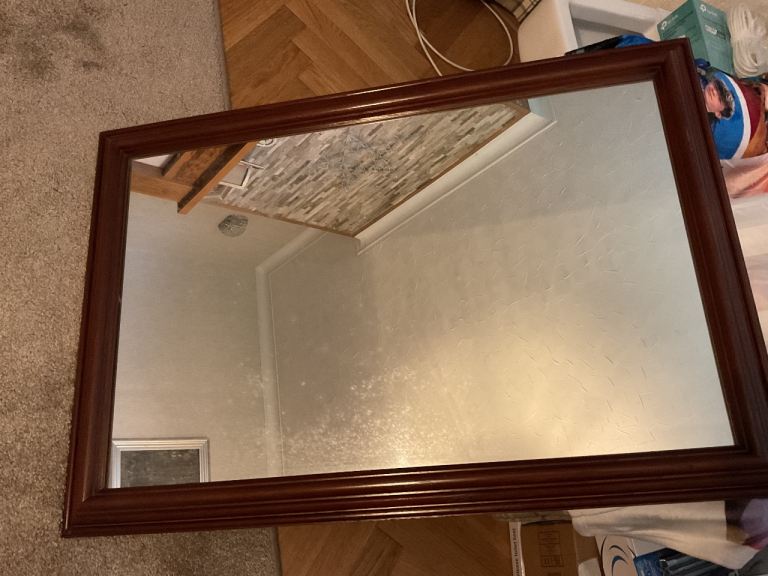 Mahogany framed mirror