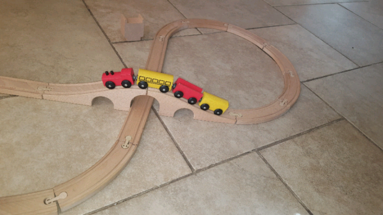 Ikea train set with 30 pieces