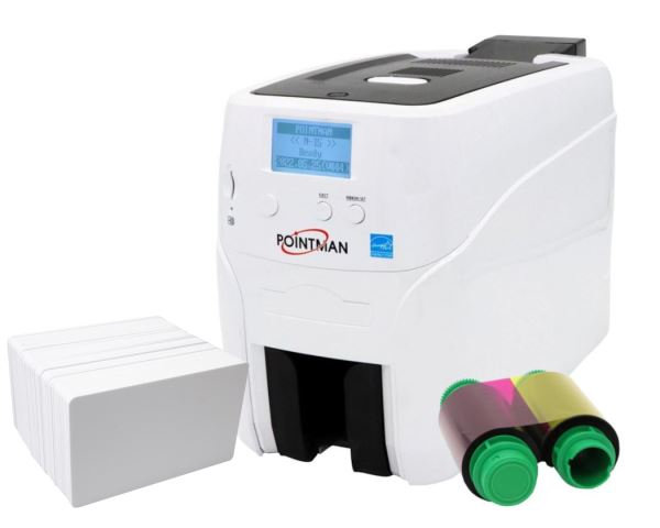 Pointman Nuvia N15 ID Card Printer Bundle Single-Sided