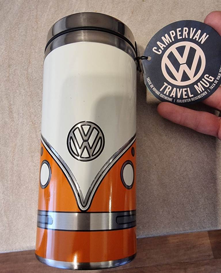 Brand New Official Volkswagen VW Campervan Stainless Steel Thermo Travel Mug Flask