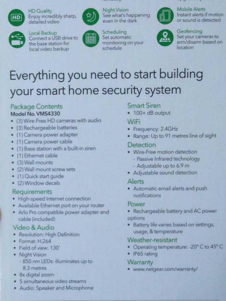 Arlo Pro 3 Wire-Free HD Security Cameras, Indoor and Outdoor