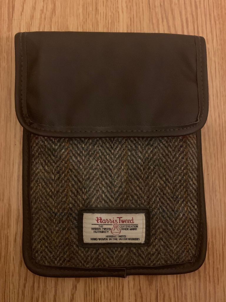 Harris Tweed Small Tablet / iPad Mini Brown/Green Case.