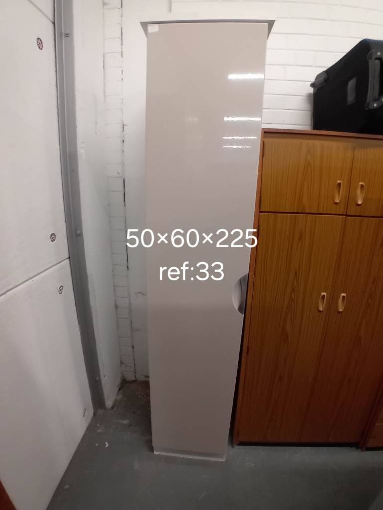 Tall single door wardrobe 50cm x 60cm x 225cm, Ref:33